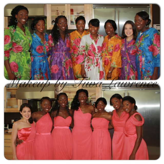 The Lovely Bridal Party... I loved the robes Adebola got all her bridesmaids